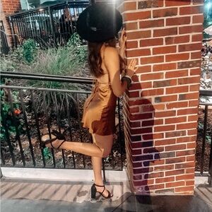 Princess Polly Gold Mini Dress